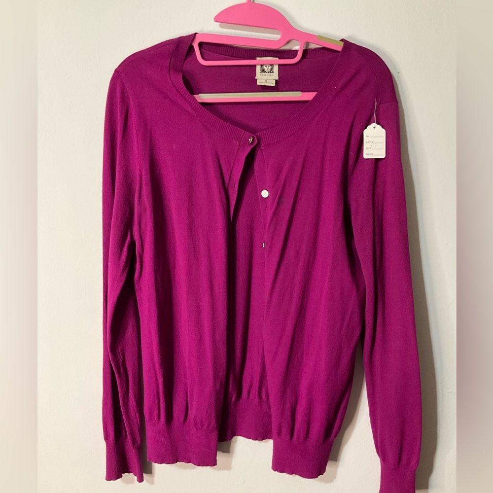 Purple Anne Klein cardigan .